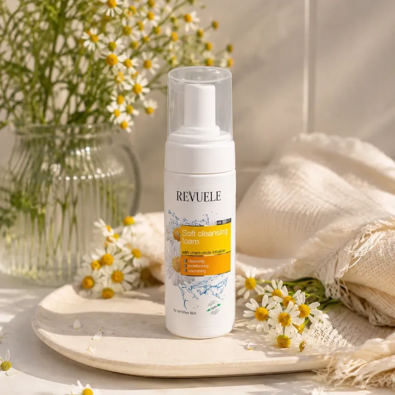 Limpiador facial espumoso hidratante y calmante con infusión de Manzanilla 🌼e