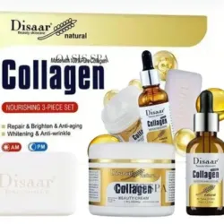 Disaar-Kit Natural de Colágeno de 3 Piezas(Jabón- Serum-Crema Hidratante) no