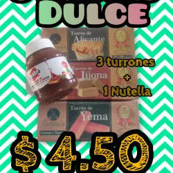 Combito Dulce 3 turrones - 1 Nutella