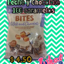 Pqt Caramelos leche y choco 100 caramelos