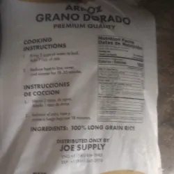 Saco 55 lb Arroz Grano Dorado Importado
