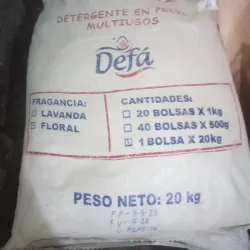 Saco de 20kg de detergente Defá