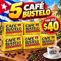 Combo Café Bustelo – Pack de 5 Cafés Espresso Molido