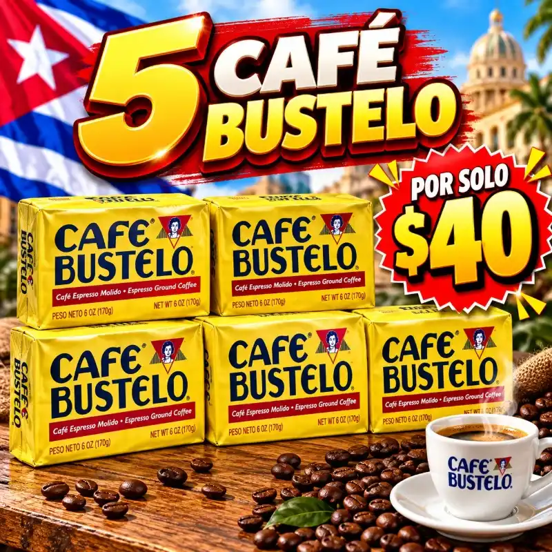 Combo Café Bustelo – Pack de 5 Cafés Espresso Molido