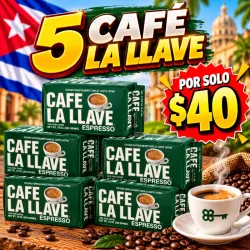 Combo Café La Llave Espresso – Pack de 5 unidades de 10 oz