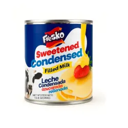 Leche condensada Fresko Sweetened Condensed Filled Milk / Leche Condensada Azucarada Rellenada.