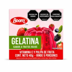 Gelatina sabor a frutos rojos