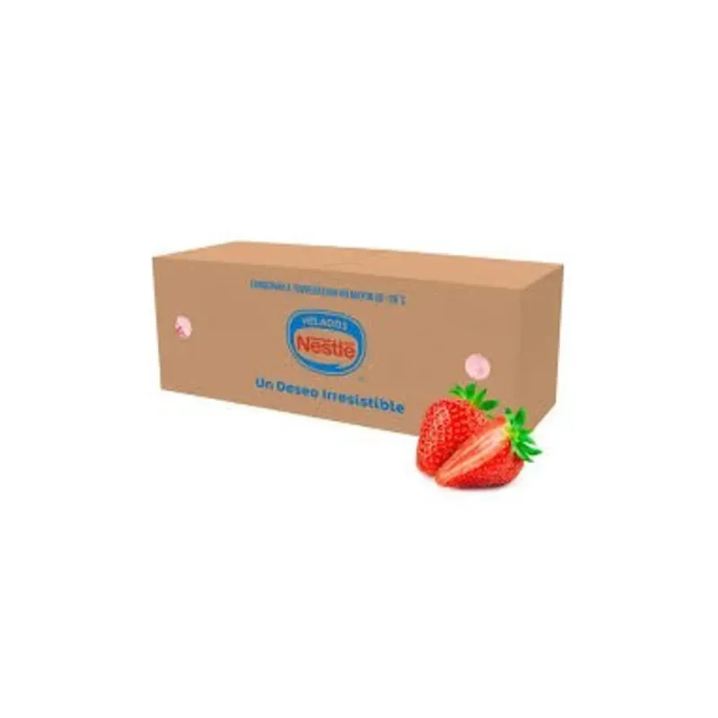 Helado de Fresa 🍓 Nestlé Caja 📦 de 4.5 litros