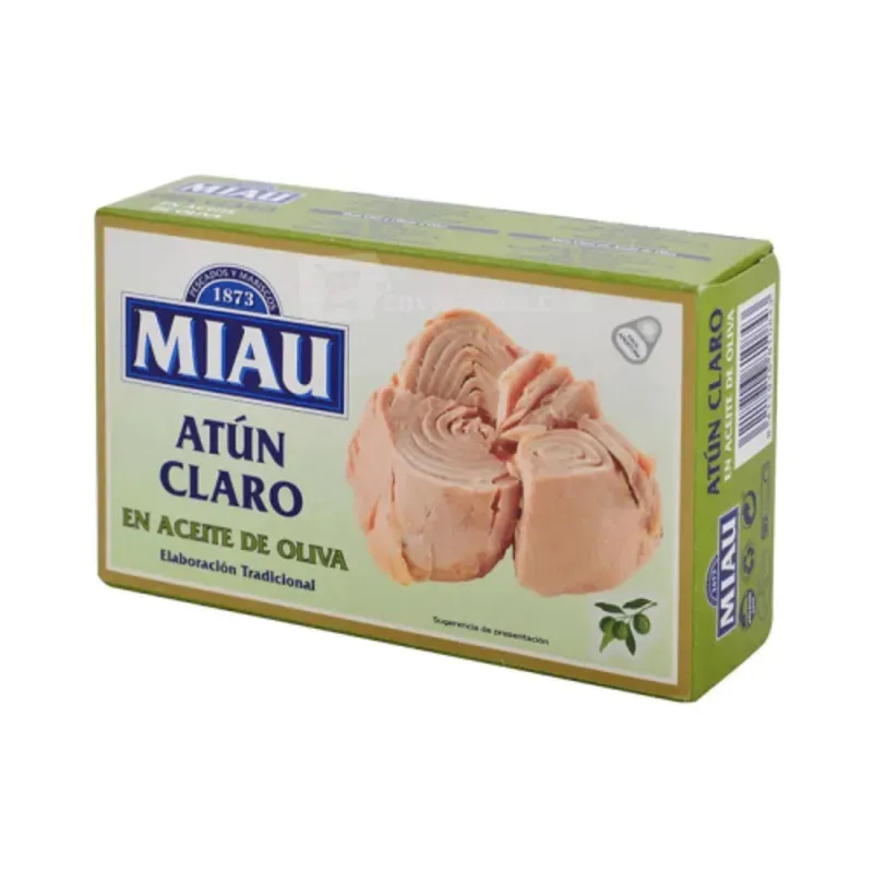 MIAU  ATÚN CLARO  EN ACEITE DE OLIVA  ♡  MIAU  ATÚN CLARO