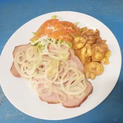 Lonjas de Lomo ahumado encebollado