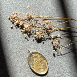 Dije plateado lluvia de oro ✨