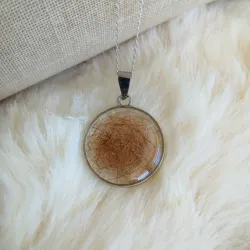 Dije Aro de acero plateado