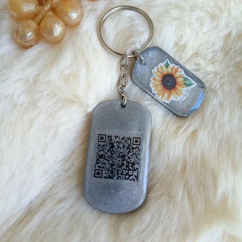 Llavero 2 fotos y Códigos QR