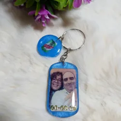 Llavero 2 fotos y frase