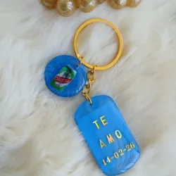 Llavero foto y frase 3