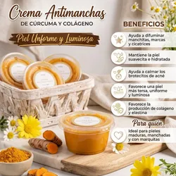 Crema antimanchas de cúrcuma y colágeno