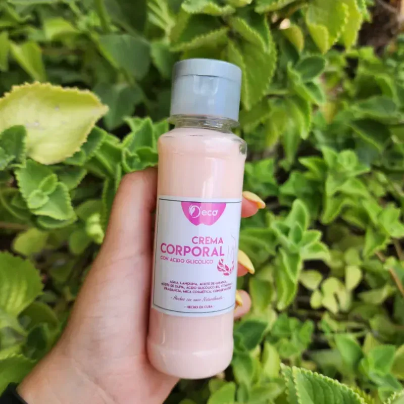 Crema corporal con ácido glicólico