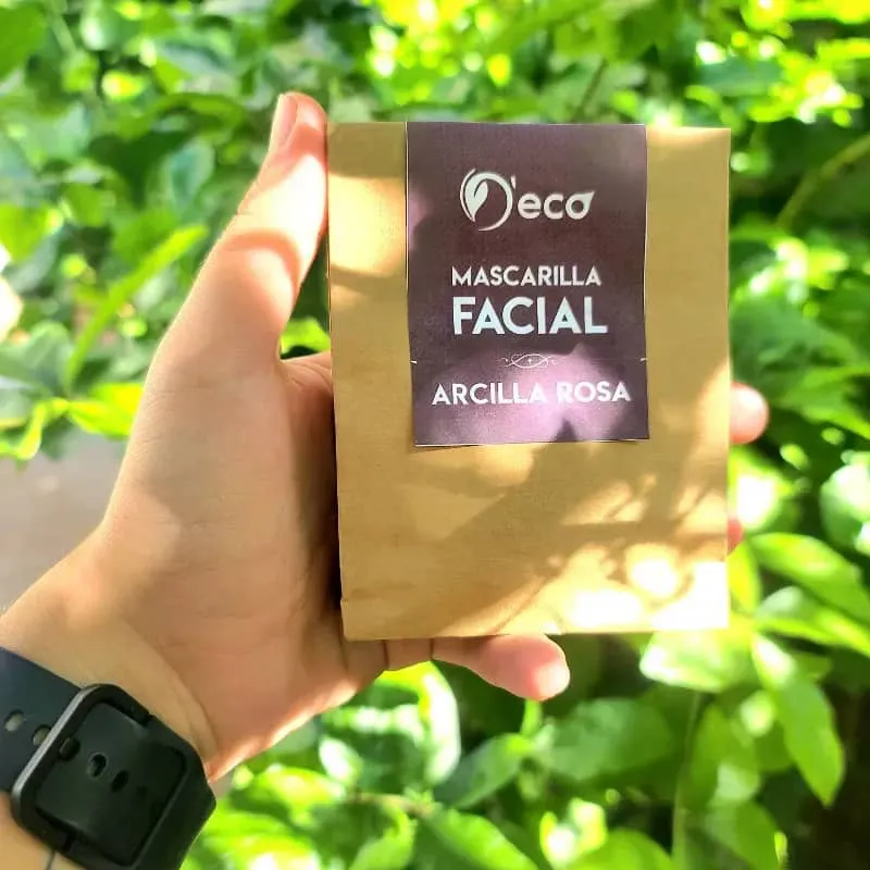 Mascarilla facial de arcilla rosa