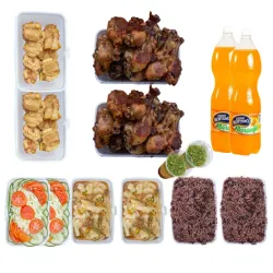 Combo para 10 personas de pollo asado al carbón 