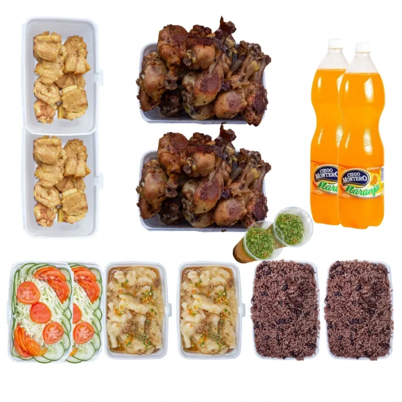 Combo para 10 personas de pollo asado al carbón