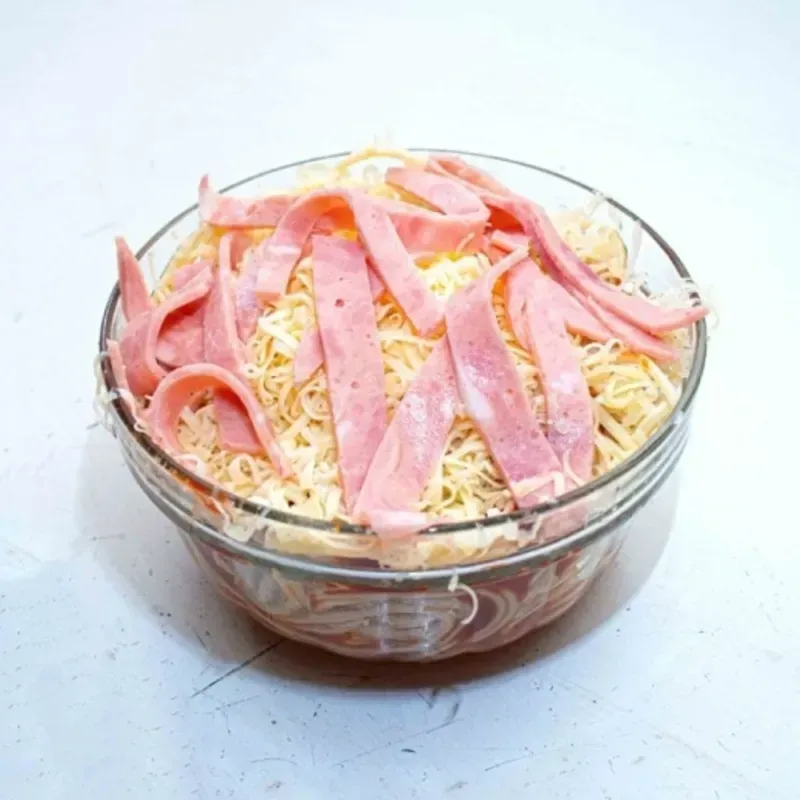 Spaghetti de queso Gouda y jamón