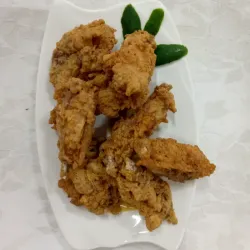 Alitas de pollo fritas