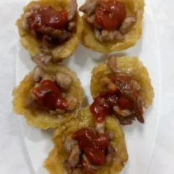 Tachinos rellenos con carne de cerdo