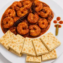Galletas con Enchilado de Camarón