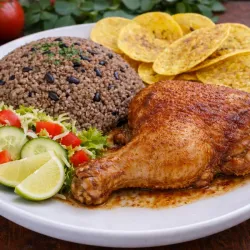 Pollo Frito con congris