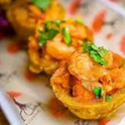 Tostones Rellenos con Camarón
