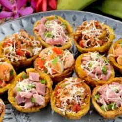 Tostones Rellenos con Cangrejo