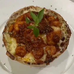 Pizza bolo de camarones