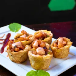 Tostones rellenos de camaron