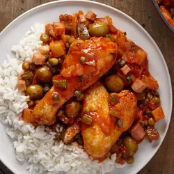Pollo en fricasé 