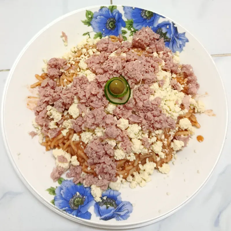 Spaghetti Jamón y Queso 