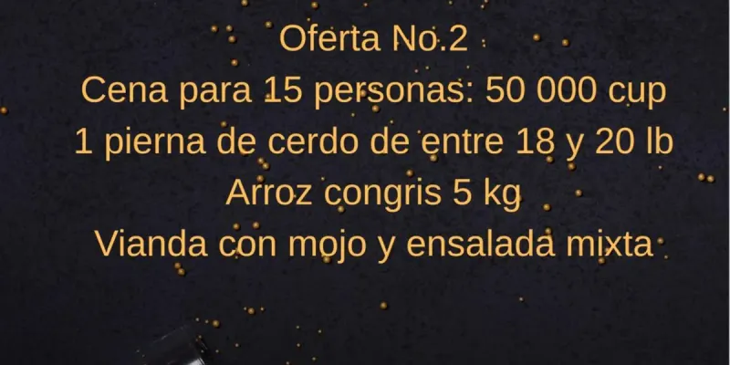 Pierna de cerdo asada (cena para 15 personas)