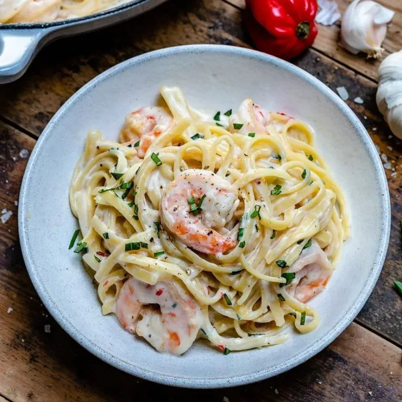 Pasta con Camarones 