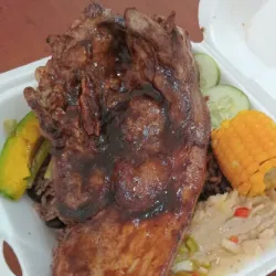 Chuletón de Cerdo pierna de cerdo a la BBQ