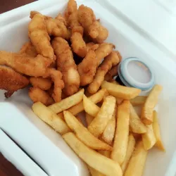 Eperlán de pescado con salsa rosa