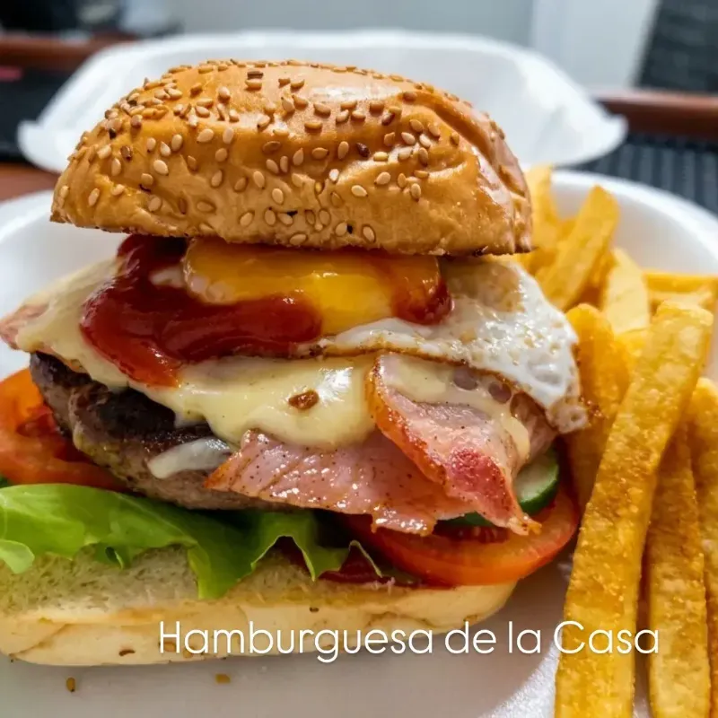 ⁠Hamburguesa de la casa