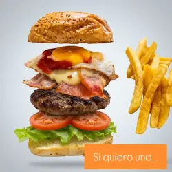 ⁠Hamburguesa de la casa