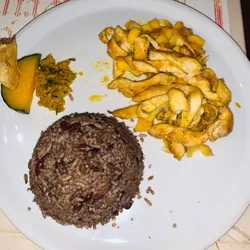 Fajitas de pollo agridulce