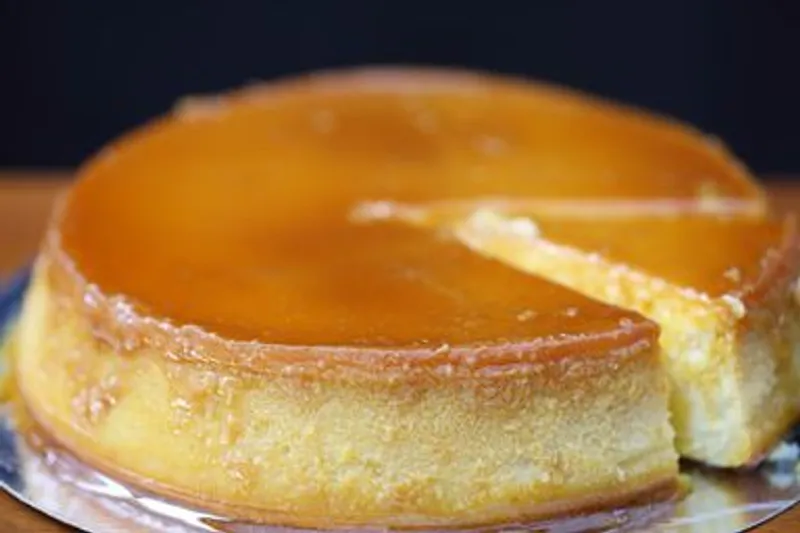 Flan de leche de la casa