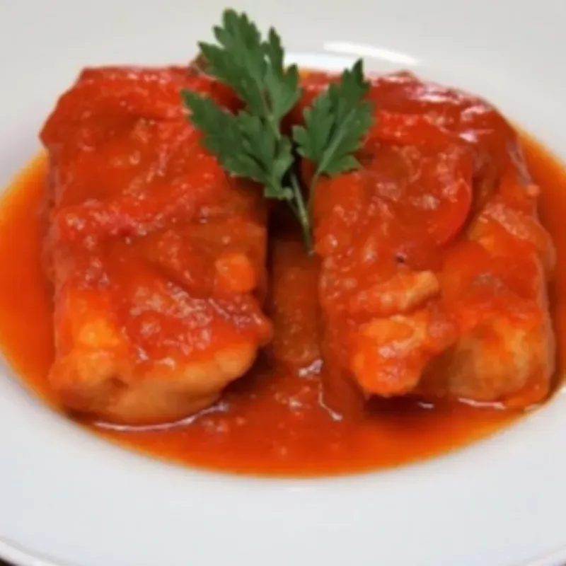 Filete de Pescado en Salsa Roja