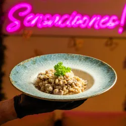 Risotto de Filete de Res y Mantequilla Trufada