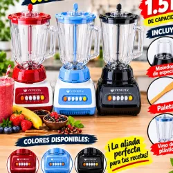 Batidora de 1.5 lt con vaso de moledora de especias