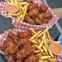 Papas fritas y fajita de cerdo
