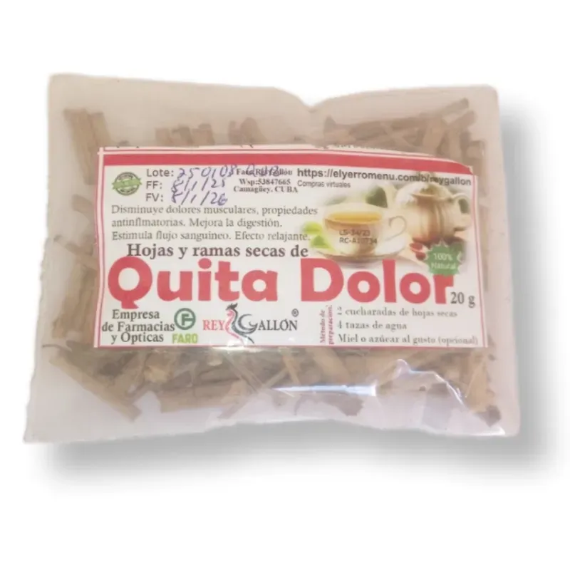 Hojas y ramas secas de Quita dolor (20 g)