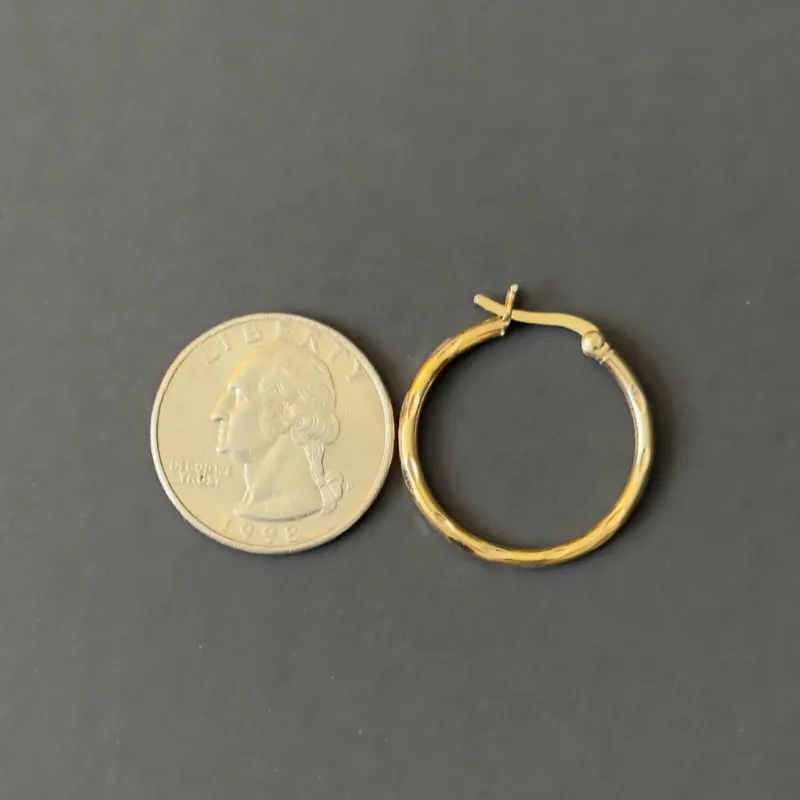 Aretes Argolla Plata 925 Baño Dorado – Hoop Earrings