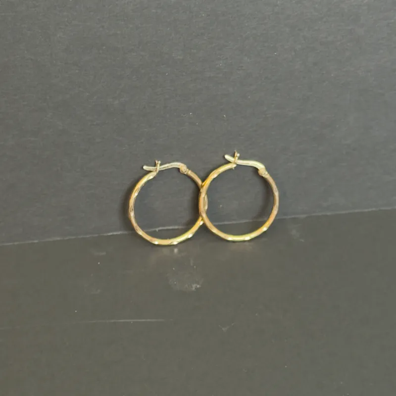 Aretes Argolla Plata 925 Baño Dorado – Hoop Earrings